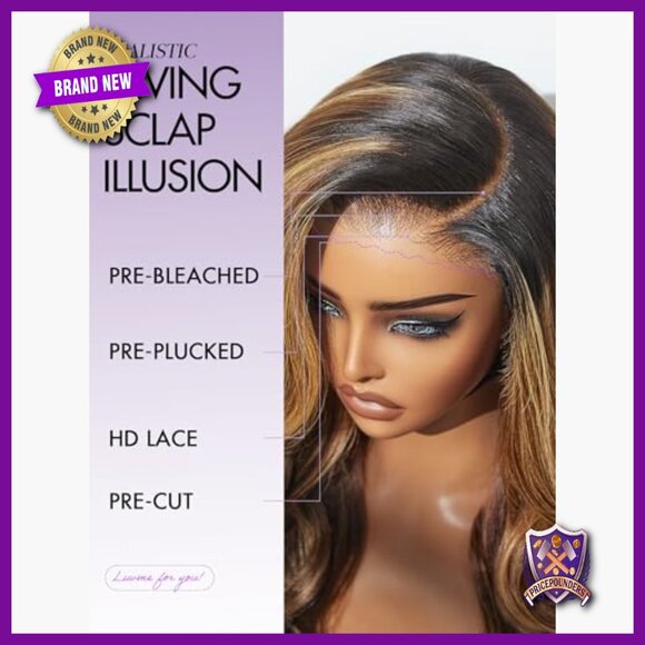16-Inch Human Hair Wig 200% Density Glueless Lace Front Body Wave main image 5